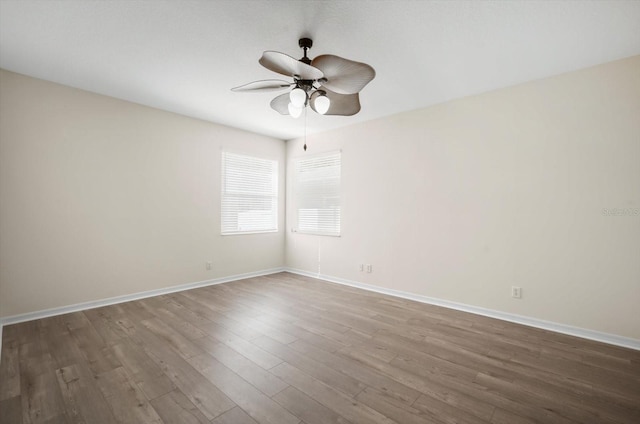 11132 Creek Haven Dr, Riverview, FL 33569 - spare room featuring ceiling fan and wood finished floors