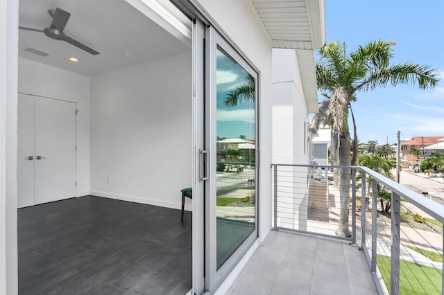 905 Bay Point Dr, Madeira Beach, FL 33708 - balcony featuring ceiling fan