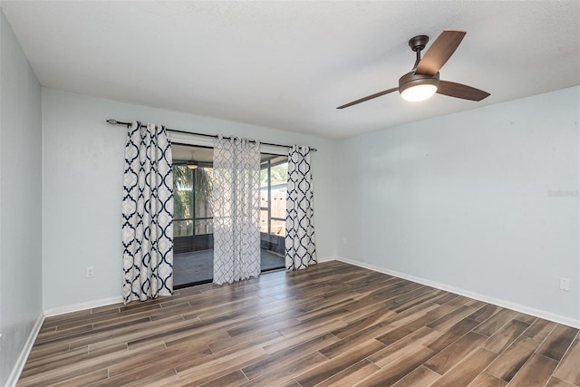 89 Fremont Ave Unit 504, Daytona Beach, FL 32114 - empty room with wood finished floors and a ceiling fan