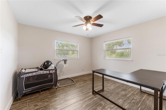 9819 Allen Rd, Lithia, FL 33547 - office space featuring wood finished floors and a ceiling fan