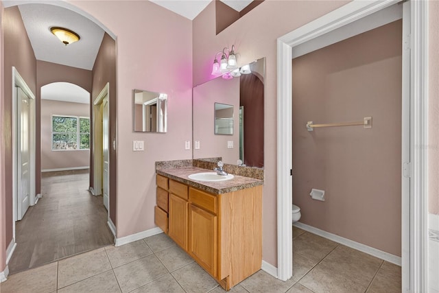 1835 Fircrest Ct, Wesley Chapel, FL 33543 - bathroom with vanity and tile patterned floors