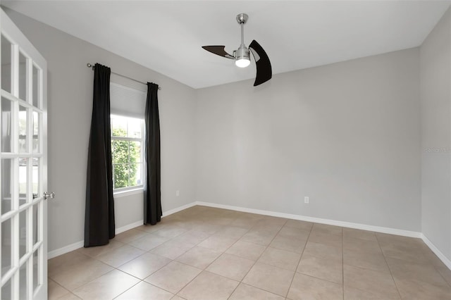 1613 Cabbage Key Dr, Ruskin, FL 33570 - empty room featuring a ceiling fan and light tile patterned flooring