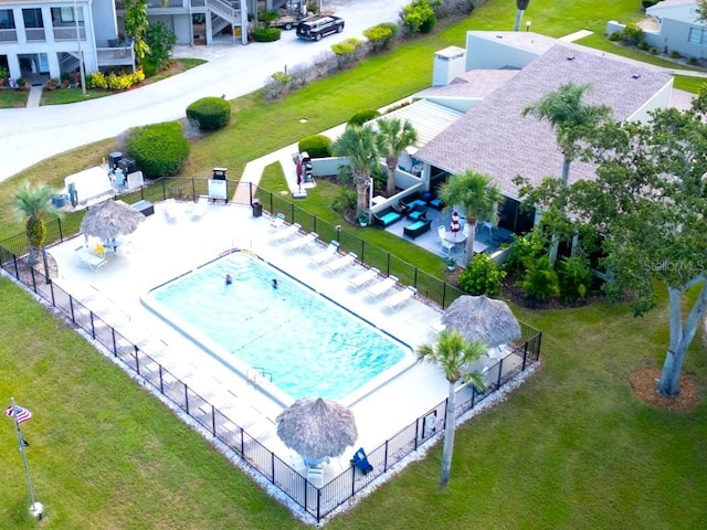 401 Windrush Bay Dr, Tarpon Springs, FL 34689 - view from above of property with a pool