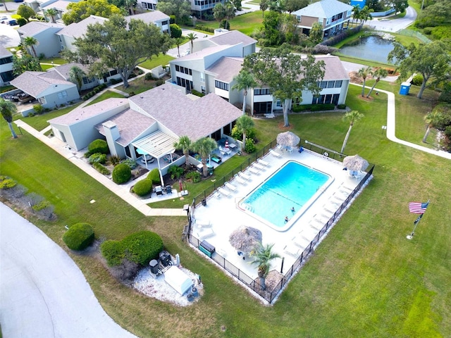 401 Windrush Bay Dr, Tarpon Springs, FL 34689 - aerial view of residential area with a pool area