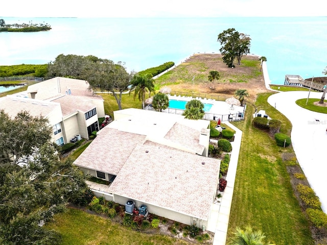 401 Windrush Bay Dr, Tarpon Springs, FL 34689 - view from above of property with a pool and a large body of water