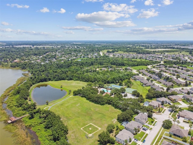 297 Beacon Pointe Dr, Ocoee, FL 34761 - aerial view of residential area with a large body of water and a golf club