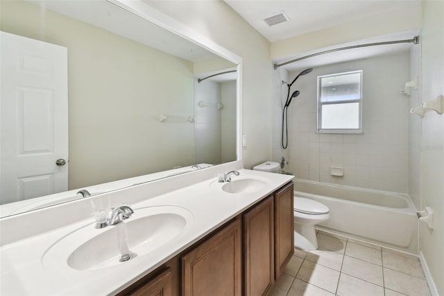 297 Beacon Pointe Dr, Ocoee, FL 34761 - full bathroom featuring double vanity,  shower combination, and tile patterned floors