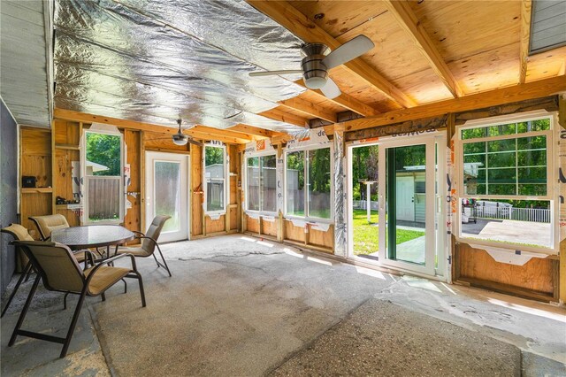 5346 Black Pine Dr, Tampa, FL 33624 - unfurnished sunroom with ceiling fan