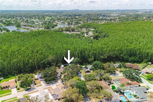 5346 Black Pine Dr, Tampa, FL 33624 - aerial perspective of suburban area featuring a large body of water