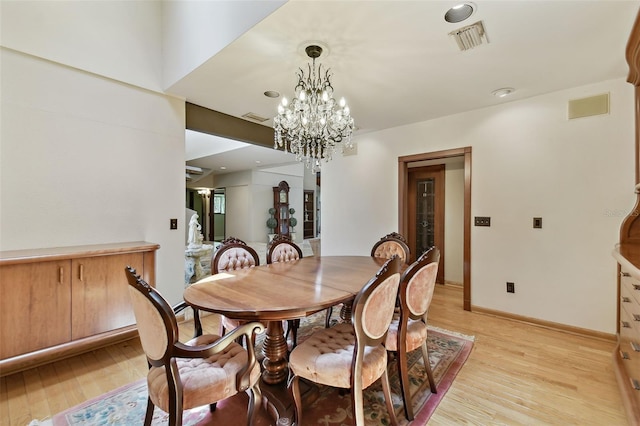 2103 N Golfview Dr, Plant City, FL 33566 - dining space with light wood-style floors and a chandelier