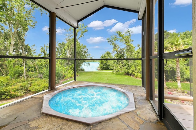 2103 N Golfview Dr, Plant City, FL 33566 - view of swimming pool with a yard and a water view