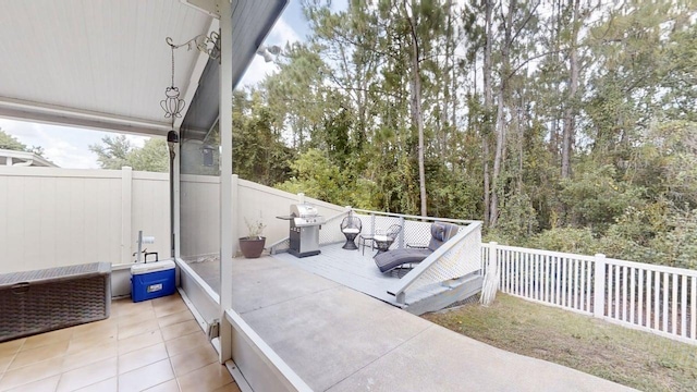 7010 Kendall Heath Way, Land O Lakes, FL 34637 - view of patio with grilling area and outdoor lounge area