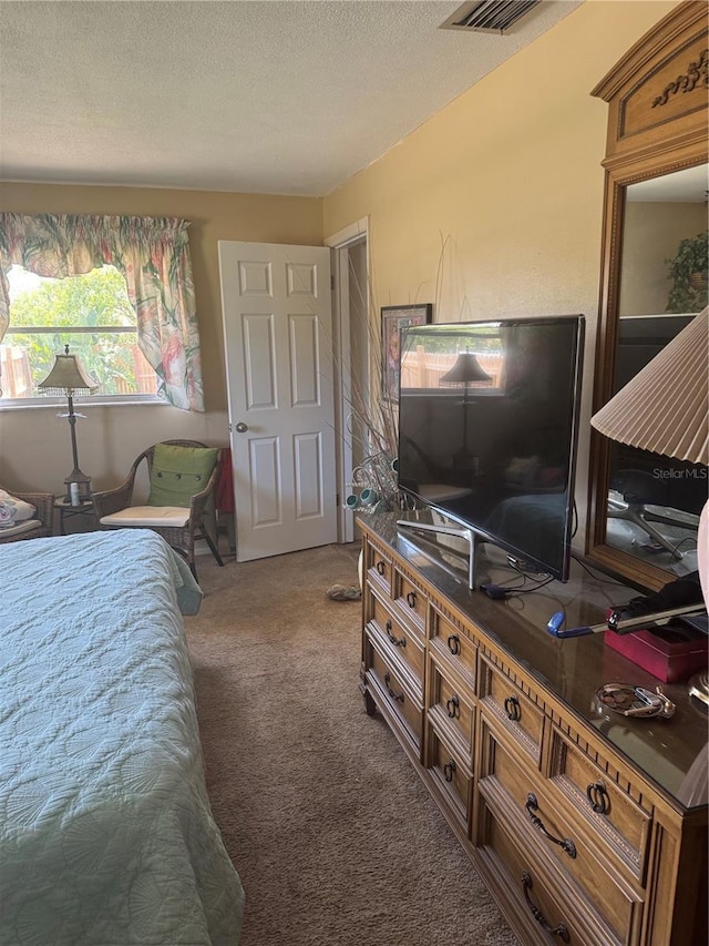 10185 Santiago Ct, Seminole, FL 33776 - carpeted bedroom with a textured ceiling