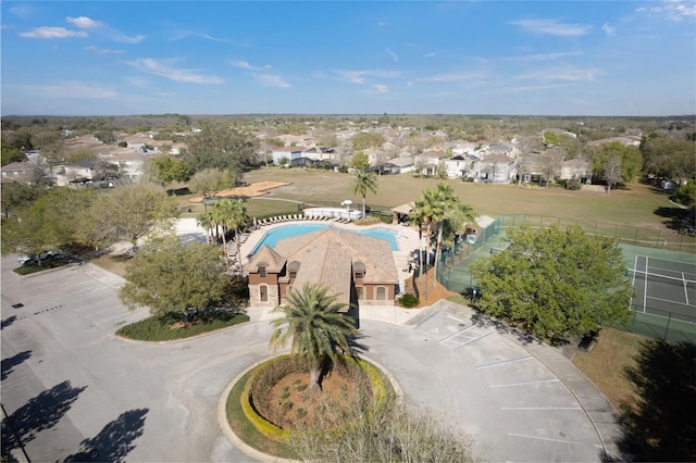 17509 Queensland St, Land O Lakes, FL 34638 - aerial view of residential area with a pool area