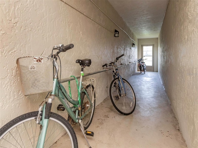940 Virginia St Unit 303, Dunedin, FL 34698 - corridor with concrete floors and a textured wall