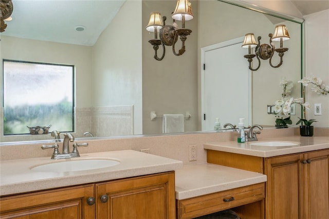 3262 Westcott Ct, Palm Harbor, FL 34684 - full bath featuring vanity and lofted ceiling
