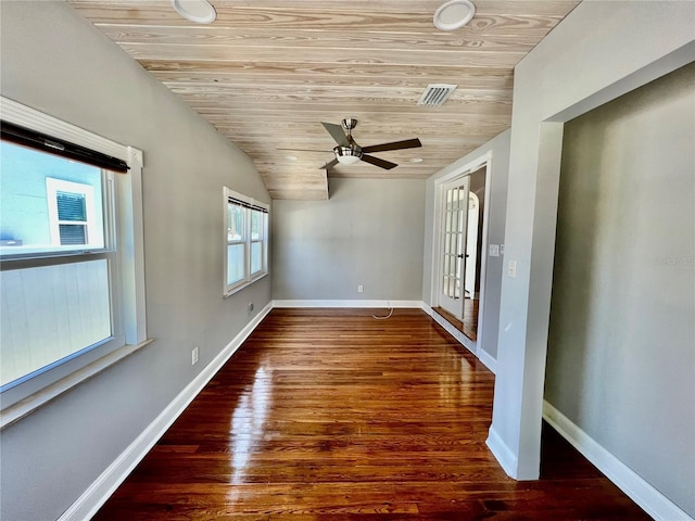 3110 10th Ave N, Saint Petersburg, FL 33713 - empty room featuring wood ceiling, a ceiling fan, wood finished floors, and lofted ceiling