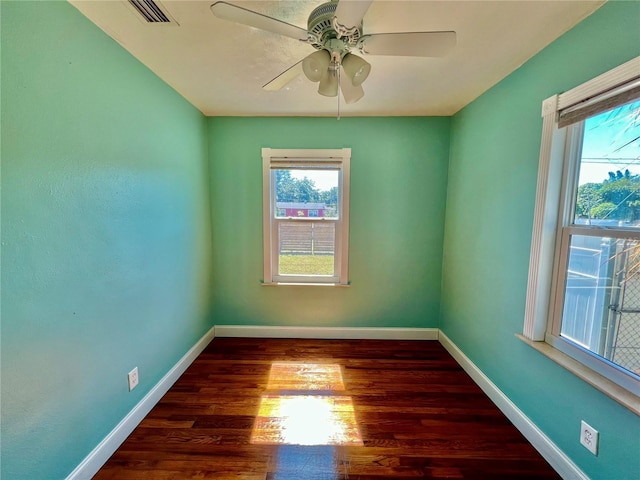 3110 10th Ave N, Saint Petersburg, FL 33713 - spare room featuring wood finished floors and ceiling fan