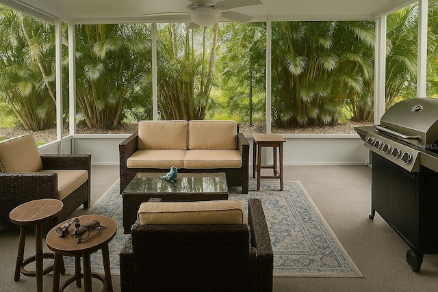 1607 Alexander Crossing Way, Sun City Center, FL 33573 - sunroom / solarium featuring carpet flooring and baseboards
