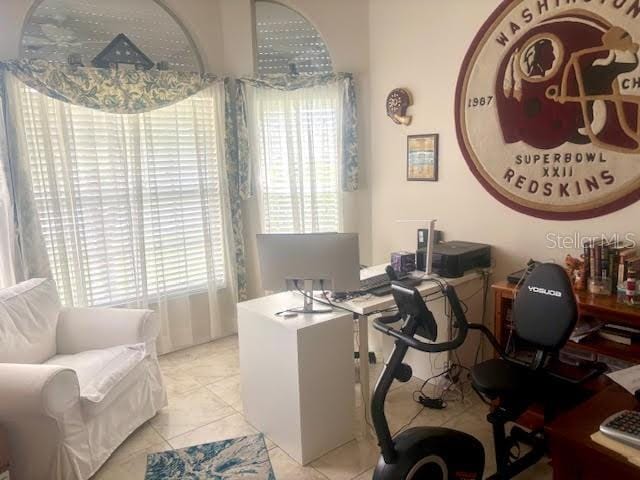 1607 Alexander Crossing Way, Sun City Center, FL 33573 - home office with healthy amount of natural light and light tile patterned flooring
