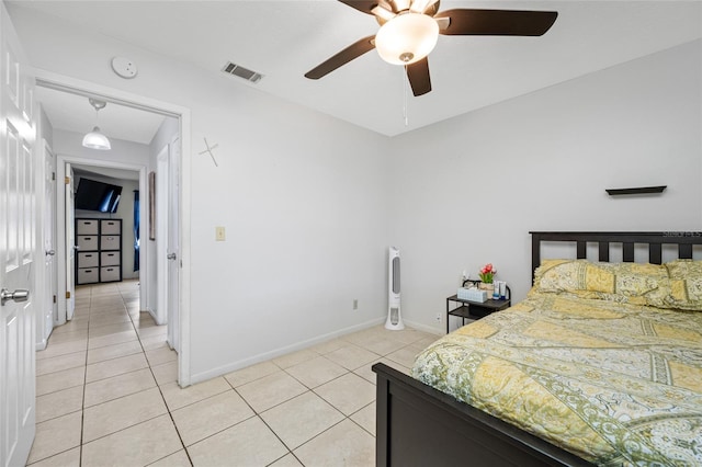 5107 Pine St, Seffner, FL 33584 - bedroom featuring light tile patterned floors and ceiling fan