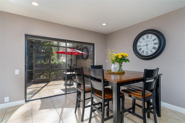 5340 Cobblestone Ct, Wesley Chapel, FL 33543 - dining room featuring recessed lighting and light tile patterned flooring