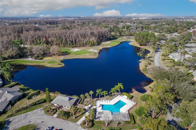 5340 Cobblestone Ct, Wesley Chapel, FL 33543 - aerial view of property and surrounding area with a nearby body of water and a local golf course
