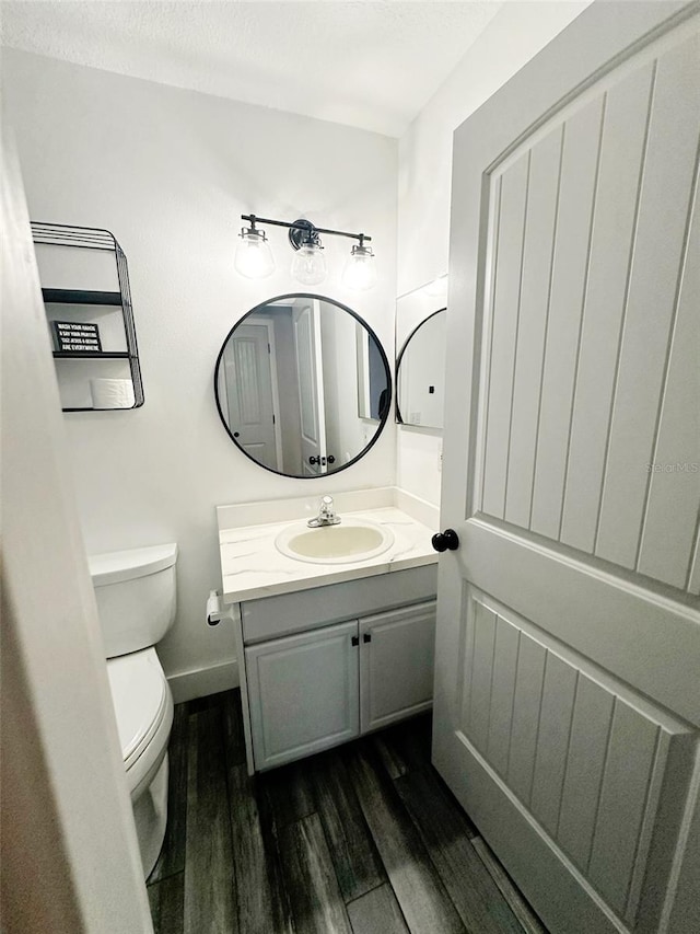 19743 Ellendale Dr, Land O Lakes, FL 34638 - bathroom with wood finished floors and vanity