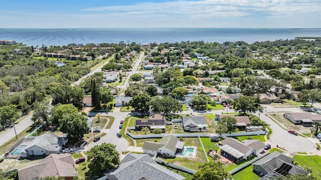 1304 Cedar Ct, Tarpon Springs, FL 34689 - aerial perspective of suburban area with a large body of water