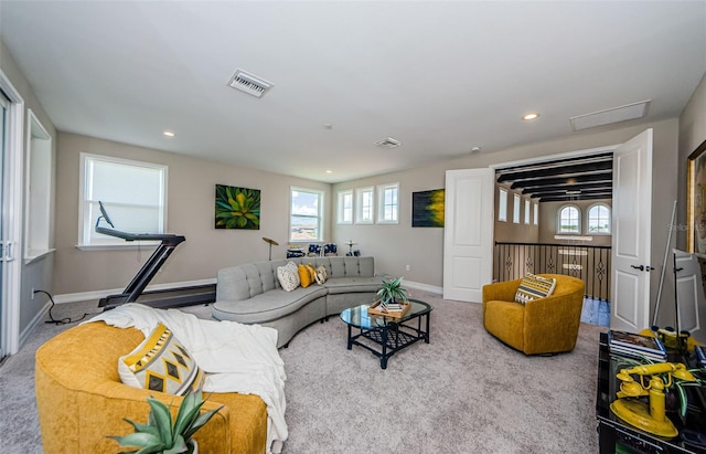 29038 Picana Ln, Wesley Chapel, FL 33543 - living area with carpet floors and recessed lighting