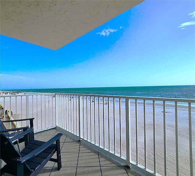 18650 Gulf Blvd Unit 314, Indian Shores, FL 33785 - balcony featuring view of water and beach