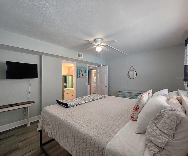 18650 Gulf Blvd Unit 314, Indian Shores, FL 33785 - bedroom featuring dark wood-type flooring and ceiling fan