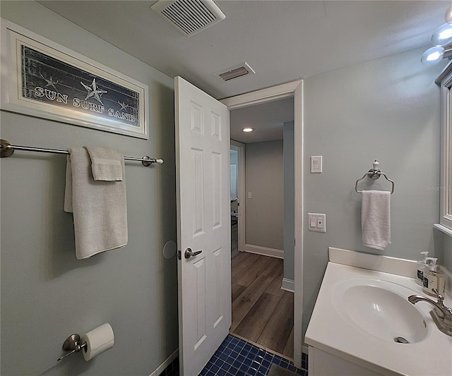 18650 Gulf Blvd Unit 314, Indian Shores, FL 33785 - bathroom with vanity and baseboards