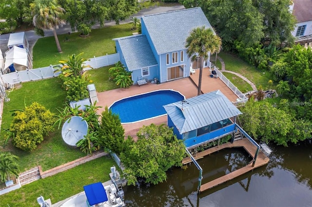 428 Klosterman Rd W, W, Palm Harbor, FL 34683 - view of subject property with a large body of water and a pool