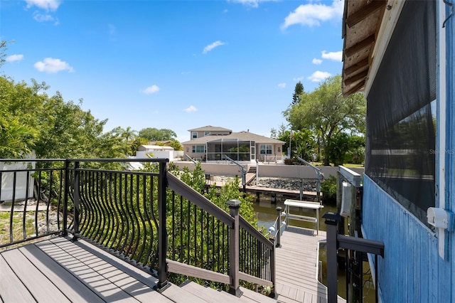 428 Klosterman Rd W, W, Palm Harbor, FL 34683 - wooden deck with a water view