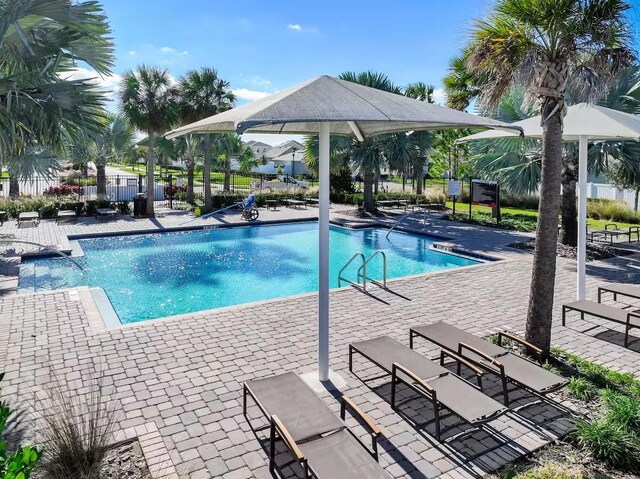 10024 Merry Fawn Ct, Sun City Center, FL 33573 - community pool with a patio