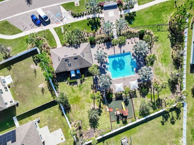 10024 Merry Fawn Ct, Sun City Center, FL 33573 - drone / aerial view of a pool area