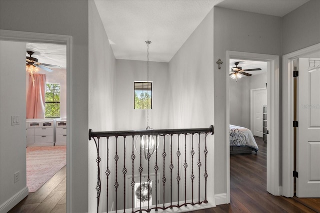 12415 Hitching St, Odessa, FL 33556 - corridor with dark wood-style flooring