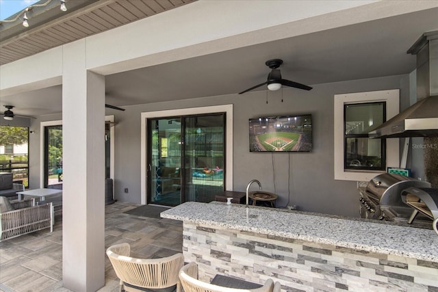 12415 Hitching St, Odessa, FL 33556 - view of patio featuring ceiling fan