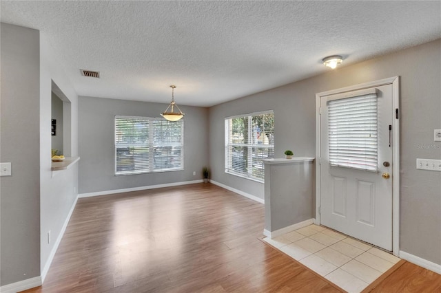 3455 Castle Stone Ct, Valrico, FL 33594 - entryway featuring light wood-type flooring and a textured ceiling