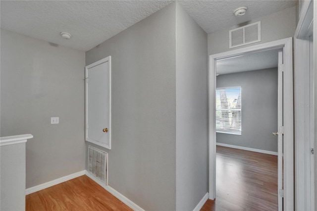 3455 Castle Stone Ct, Valrico, FL 33594 - hallway featuring wood finished floors and a textured ceiling