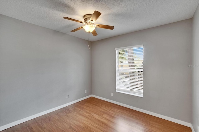 3455 Castle Stone Ct, Valrico, FL 33594 - empty room with light wood-style floors, a ceiling fan, and a textured ceiling