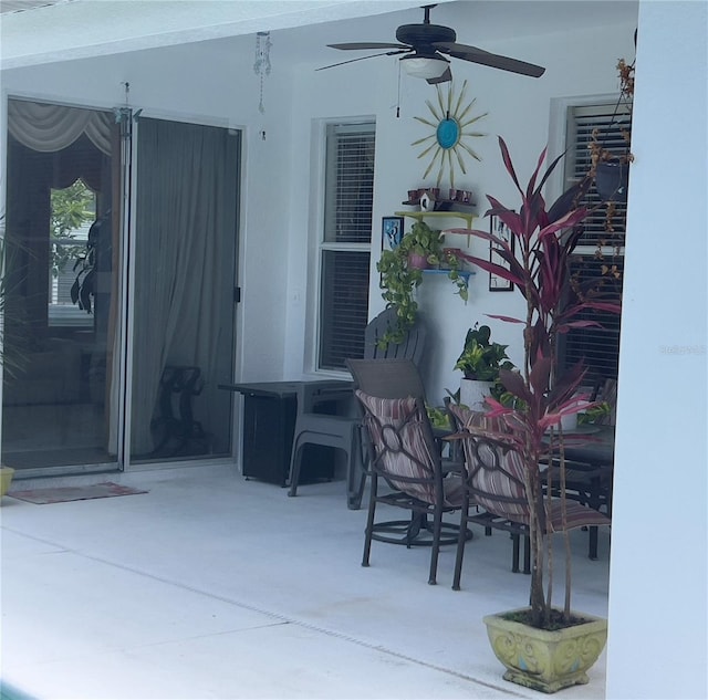 1247 Gentilly Ln, Wesley Chapel, FL 33544 - view of patio / terrace with a ceiling fan
