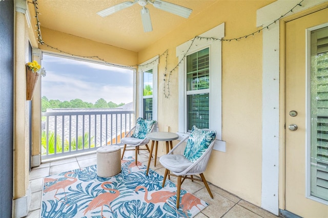 511 Winterside Dr, Apollo Beach, FL 33572 - balcony featuring ceiling fan