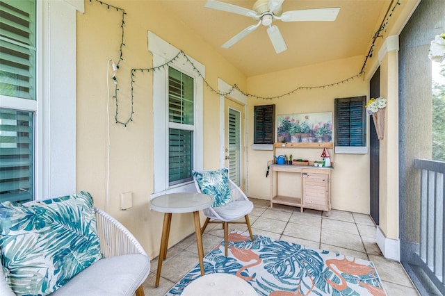 511 Winterside Dr, Apollo Beach, FL 33572 - view of patio / terrace with a ceiling fan