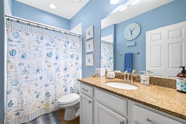 511 Winterside Dr, Apollo Beach, FL 33572 - full bath with vanity, tile patterned floors, and a shower with curtain