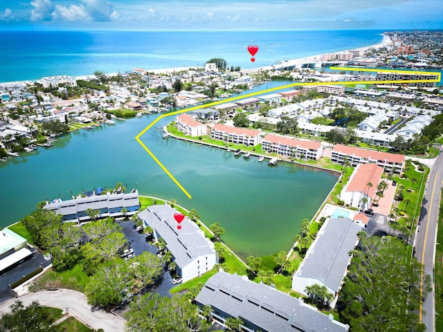 12132 Capri Cir S, Treasure Island, FL 33706 - aerial view of a large body of water
