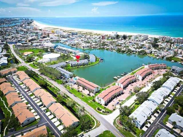 12132 Capri Cir S, Treasure Island, FL 33706 - aerial view of property and surrounding area with a nearby body of water