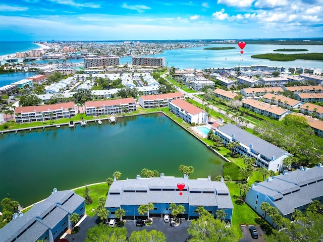 12132 Capri Cir S, Treasure Island, FL 33706 - bird's eye view of a nearby body of water