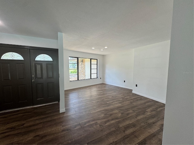 2102 Doefield Ct, Valrico, FL 33596 - entrance foyer with dark wood-type flooring and recessed lighting